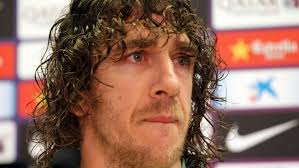 Puyol during yesterday's conference  (Image from Getty)