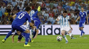 Messi strikes to put Argentina in the driving seat (Image from AP Photo/Victor R. Caivano)