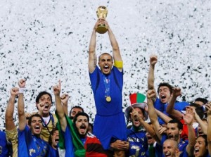 Cannavaro lifts the World Cup for Italy in 2006  (Image from Getty)