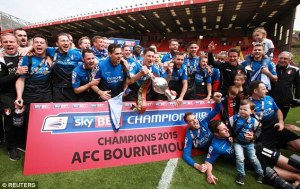 Bournemouth were promoted as Championship winners  (Image from Getty)