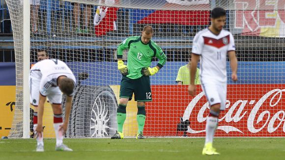 Ginter (bending over) and ter Stegen were unable to stop Potugal in the semi final (Image from Getty)