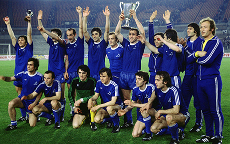 Zurab's father wins the UEFA cup with Dinamo Tbilisi (image from Zurab's Instagram)